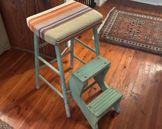 Vintage folding step stool. 