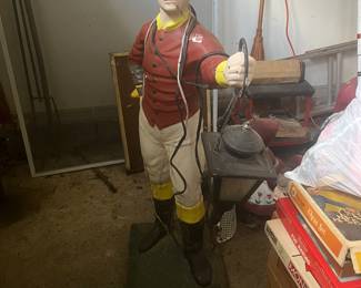Lawn jockey cement 