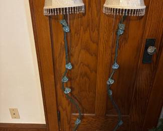 54” Metal “1/2” lamps designed to stand up against the wall.