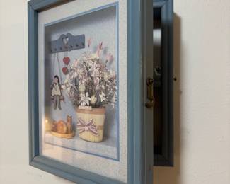 Wooden Cabinet that opens -Wall decor