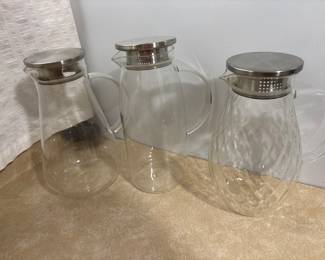 Glass and stainless infusion pitchers