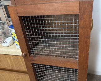 Antique wood and wire onion/potato cabinet
12 x11x12