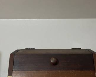 Vintage wooden bread box