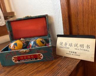 Pair of Vintage Chinese Healthyballs