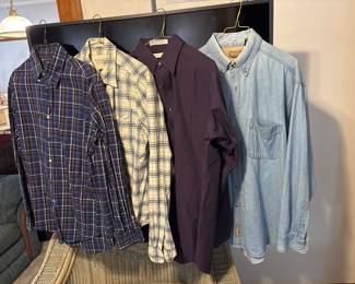 Men’s Designer long sleeve shirts M-L
Gently worn
Ralph Lauren/Abercrombie & Fitch/Enza
Geoffrey Bean