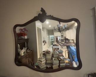Vintage Wood Frame Mirror