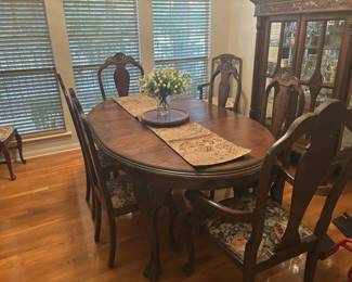 Antique Dining Room Table and Side Pieces