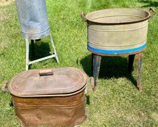 419 Vtg. Metal Bins