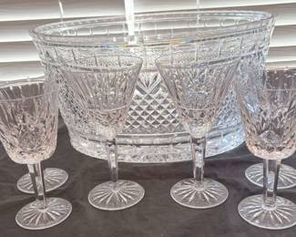 112 Crystal Wine Chiller W Glasses 