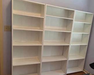 100 White Book Shelves 