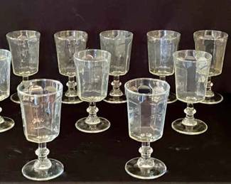 234 Clear Paneled Water Goblets