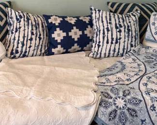 311 Blue  White Bedding 
