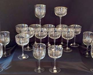 235 Limoges Crystal Stemware 
