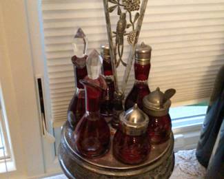 Antique silver 6 piece set $225