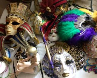 Italian masquerade masques. Some purchased in Italy