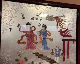 Hundred year old Chinese foil art $300