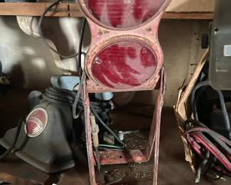 Old reflector to put behind your car if you broke down 