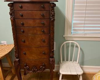 Jewelry Armoire, Childs Chair