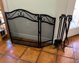 Fireplace Screen & Tools