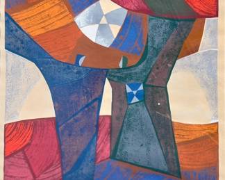 Great modernist serigraph.