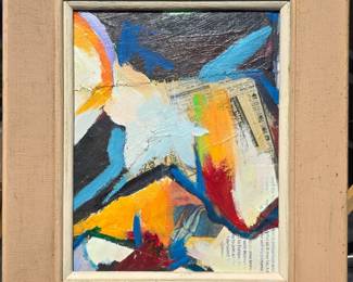 Eric Fiazi. Oil/collage.