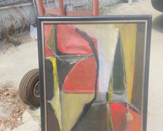 Jerry Opper 1947 24" x 18" oil.
This is about as early as California Abstraction gets.