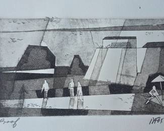 Dave Fox etching "Red Rock" series.