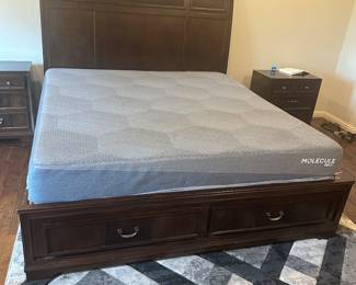 Bought just 6 months ago. King bed with molecule reflex mattress, light stand, dresser 
Price 1500 or OBO
