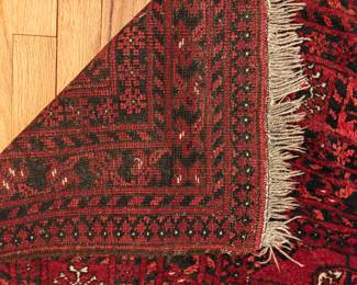 101	Vintage Afghan Bokhara Rug	120x109
