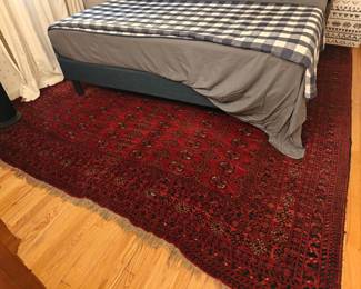101	Vintage Afghan Bokhara Rug	120x109