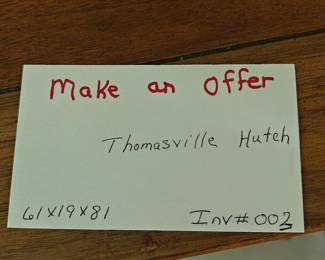 003	Thomasville Hutch	61x19x81