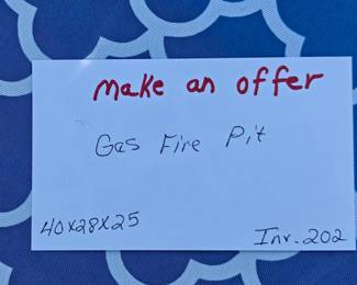 202	Gas Fire Pit	40x28x25