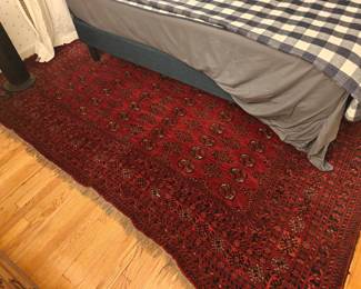 101	Vintage Afghan Bokhara Rug	120x109