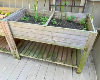 6097 Raised Wooden Planting Bed X2min
