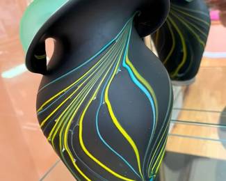 6097 Azerbaijan Russian Abstract Art Glass Large Vasemin