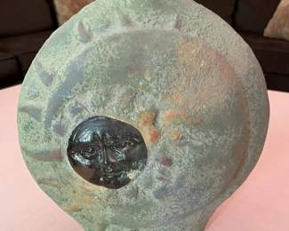 6097 Stone Sun Moon Art Pottery Vasemin