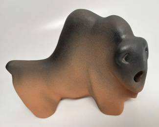 6097 Bison Ceramic Sculpturemin