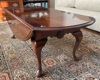Wooden Coffee Table W/ Drop Down Sides