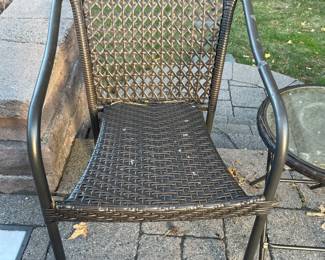 Outdoor Set W/ 2 Chairs & 1 Table