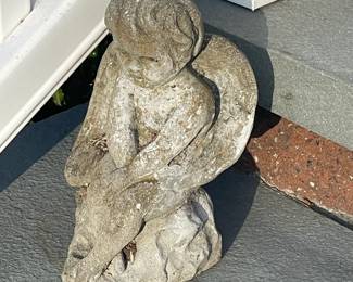 Concrete Angel Outdoor Statue