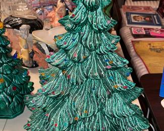 Vintage Large Ceramic Light Up Christmas Tree