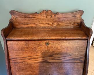 Antique Pull Down Desk W/ Bookshelf & 1 Drawer