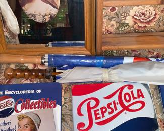 Large Pepsi-Cola Collection W/ Pillows, Hats, Bags, Glasses, Cups, Christmas Decor, Signs, Books, Etc.