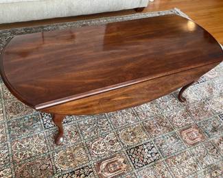 Wooden Coffee Table W/ Drop Down Sides