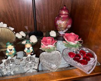 Capodimonte Rose Candlestick Holders