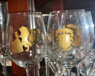 Beauty And The Beast Wine Glasses Possibly From Be Our Guest Restaurant @ Walt Disney World
