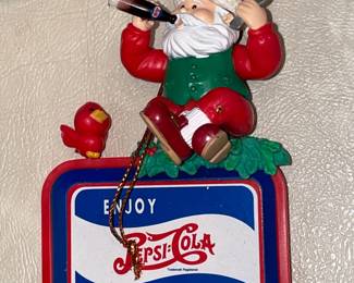 Large Pepsi-Cola Collection W/ Pillows, Hats, Bags, Glasses, Cups, Christmas Decor, Signs, Books, Etc.