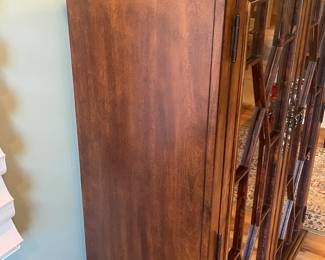 Antique Wooden Bookcase W/ Detailed Doors