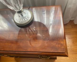 4 Drawer Wooden Cabinet W/ Brass Hardware