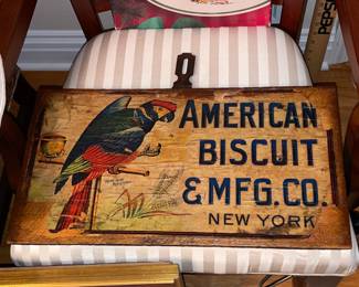 Antique American Biscuit & Mfg. Co. Wooden Crate Panel